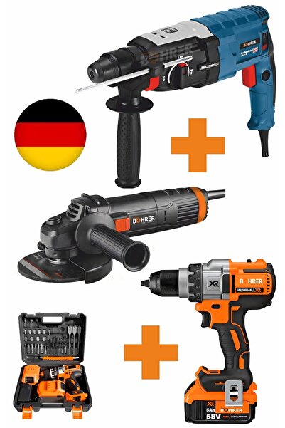 BÖHRER XR V58 Akülü Vidalama Matkap , 3200W Kırıcı Delici Hilti , 125mm Büyük...