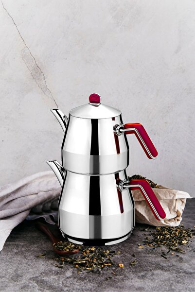 AROW CARLA KIRMIZI ÇELİK ÇAYDANLIK