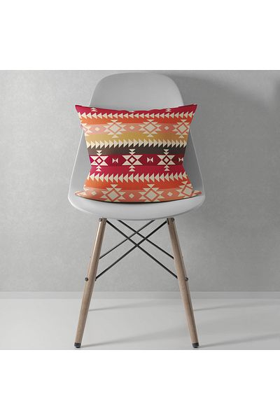 menesahome Throw Pillow Cover, Patterned Throw Pillow, Pillow Cover, Red Throw Pillow, 43x43