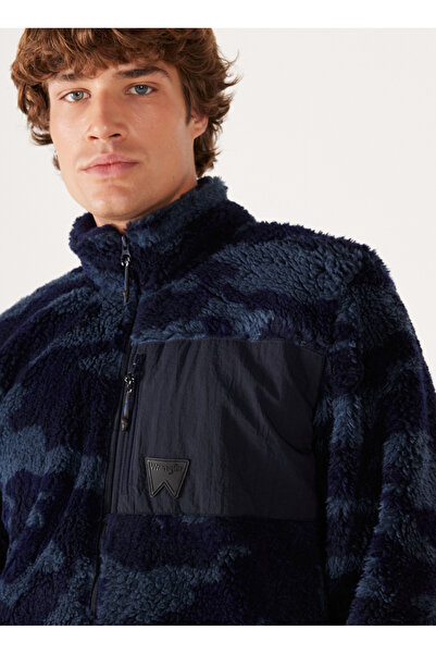 WRANGLER Sherpa Men's Coat - Navy Blue, Full Zip, W 232304410