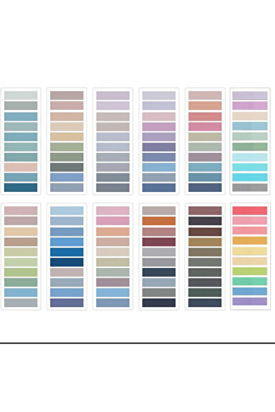 Rota Hediyelik 10 Colorful Retro Colors, Transparent Pet Index, Index Sticker, Post It, Sticky Note