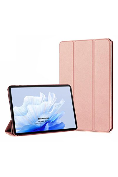 Microsonic Huawei MatePad Air Kılıf Slim Translucent Back Smart Cover Rose Gold