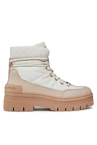 Tommy Hilfiger Tommy Hilfiger White Booties Womens Shoes