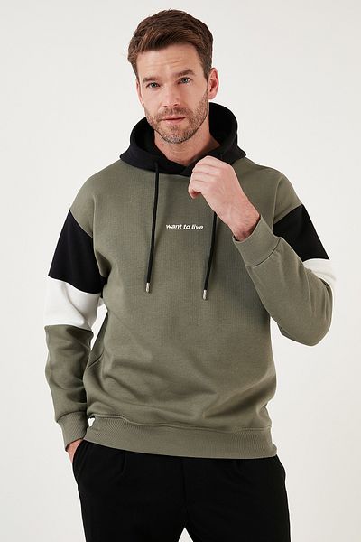 Buratti Color Blocked Regular Fit Hooded Raster Χειμερινός ιδρώτας Ανδρικός ιδρώτας 5905299