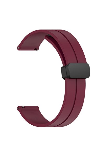 Microsonic Huawei Watch 3 Pro Kordon Ribbon Line Bordo (Watch 3 Pro ile Uyumlu)