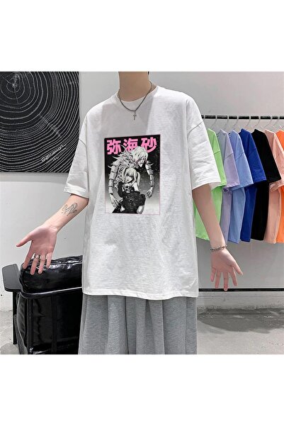 VişneliWears Death Note Collage White Unisex Oversize T-shirt