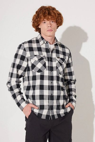 Lee Checked 100% Cotton Regular Fit Shirt Men's SHIRT L66RRRNQ