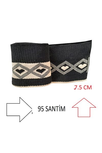 U5 FASHION 1 Piece Fabric Knitwear Rib Band Heart Detailed Woven 14 Gg