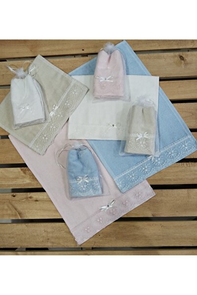 Manzak Ev Tekstili 12'Li %100 Pamuk Güpürlü Havlu Mevlid Cemiyet Hediyelik