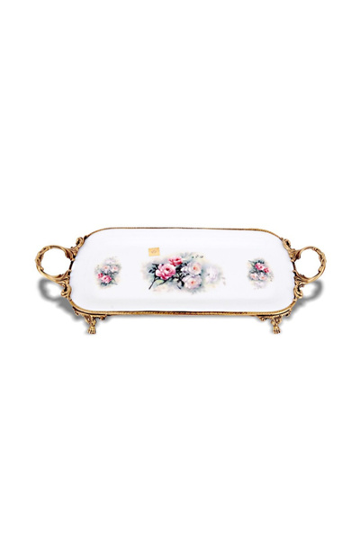 Muba Consept Limoges Panız Miniature Antique Dikdörtgen Sunum Servis Tabağı