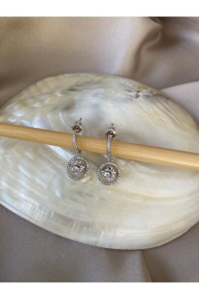 Planet Model Earrings with Zircon Stones