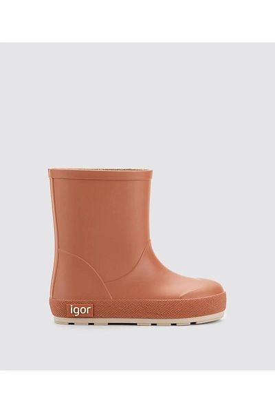 IGOR W10291 Yogi Igor Brand Unisex Kids Rain Boots Brick Color