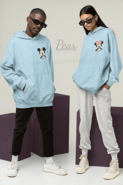 Pear Wear Μίκυ Μίνι Μάους με στάμπα Unisex 3 νήματα ράστερ Lover Team Oversiz...