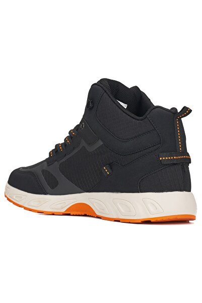 Nstil Men's Casual Black and Orange Boots - Lightweight and Comfortable, Non-Slip Sole, Lace-Up Outdoor Trekking Shoes 2742