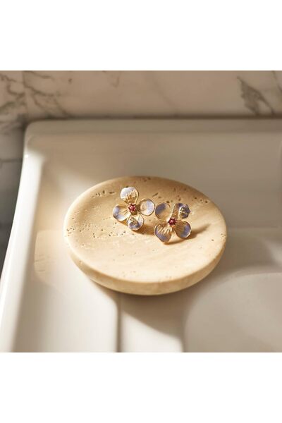 Modestmar Doğal Traverten Mermer Takı Düzenleyici, Organizer, Sabunluk, Takıl...