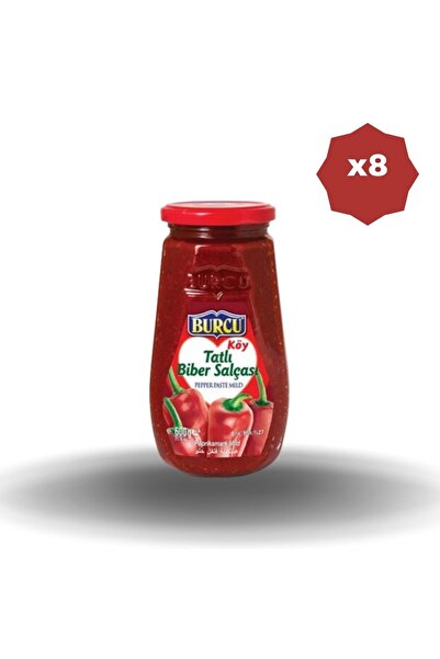 BURCU EV TİPİ TATLI BİBER SALÇASI 600 GR x 8 ADET