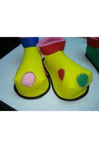 rengarenk kostüm set de pălărie și pantofi pentru clovn