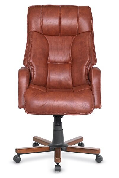 Genel Markalar Şah Müdür Koltuğu Senkron Mekanizmalı Ahşap Yıldız Ayaklı