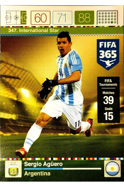 Panini SERGIO AGUERO INTERNATIONAL STAR