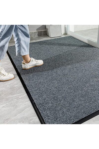 Ehil Halı Gri Renk Çamur Kazıyıcı Sıyırıcı Kapı Önü Paspası 90x150