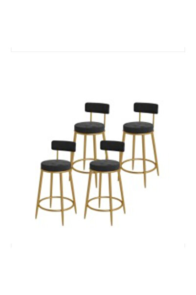 J&S QUALİTY Antik Gold renk Bar Sandalyesi 65 cm şık,Montaj Gerektirmez Hazırdır