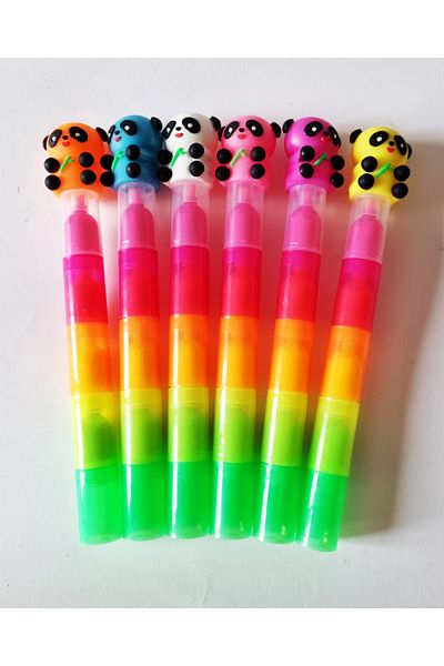 Modellino 5 Colors Snap Cut Tip Highlighter with Teddy Bear - 1 Piece