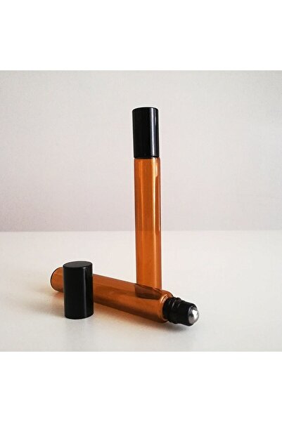 Şişecim 5 Adet 10 ml Amber Roll On Cam Şişe Uzun