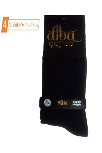 Diba Erkek Kışlık %71 Gerçek Yün 4'lü Paket Soket Çorap