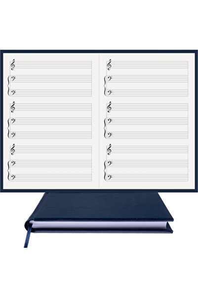 BİDEFTER مفكرة بيانو (صوتية، مفتاح FA مزدوج) 100% صناعة يدوية، خياطة يدوية، ج...