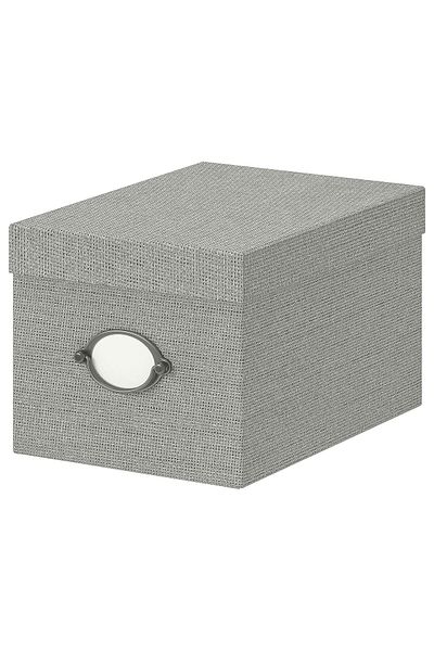 IKEA gray box with lid 18x25x15 cm