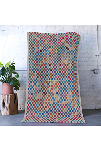 Rugs Modern Halı Mira Multicolored Square Geometric Patterned Modern Decorati...