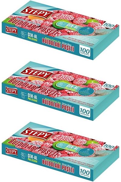 STEPY Çek-al Refrigerator Bag 100 Pieces Medium Size 3 Pieces