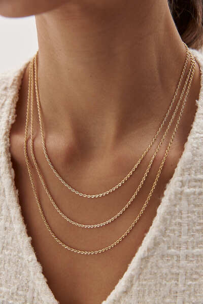 YAVUZ KUYUMCULUK 14 Ayar Altın Halat Burgu Zincir