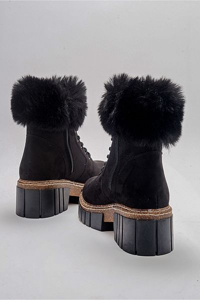 LuviShoes Γυναικείες μπότες JAYLA Black Suede