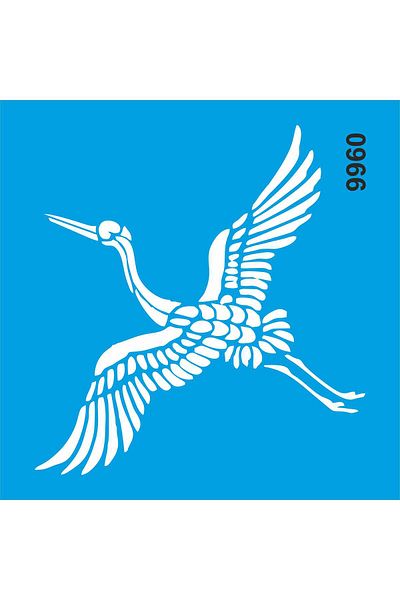 StencilSepeti Stork Pattern - Stencil Painting Template 50x50 - No Refund!