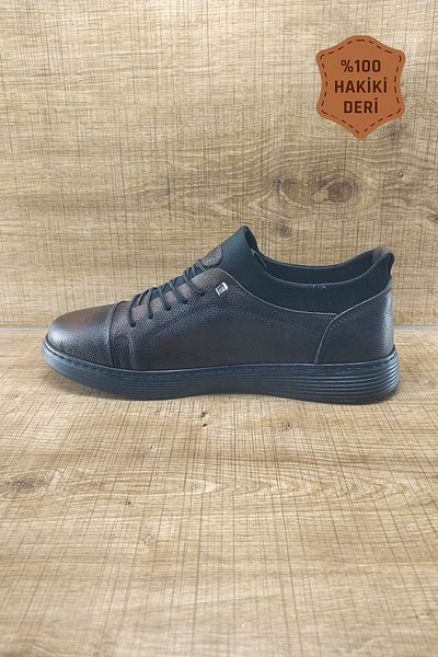 Endurstep Ορθοπεδικά Γνήσιο Δέρμα Ελαστικά Καφέ Casual Ανδρικά Παπούτσια Cas0017