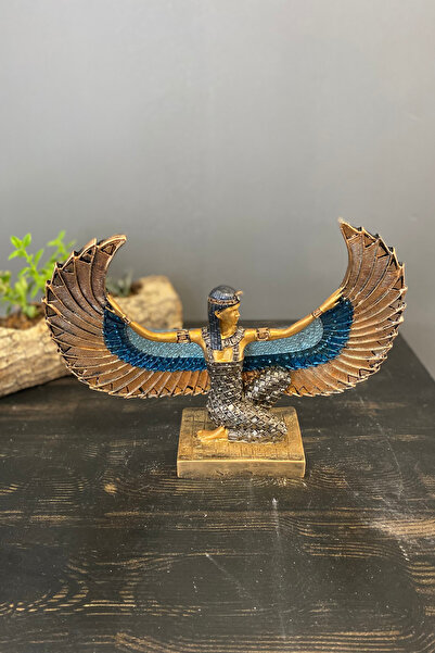 Tasarloxi Mısır Tanrıçası Yan Oturan İsis Heykel Biblo