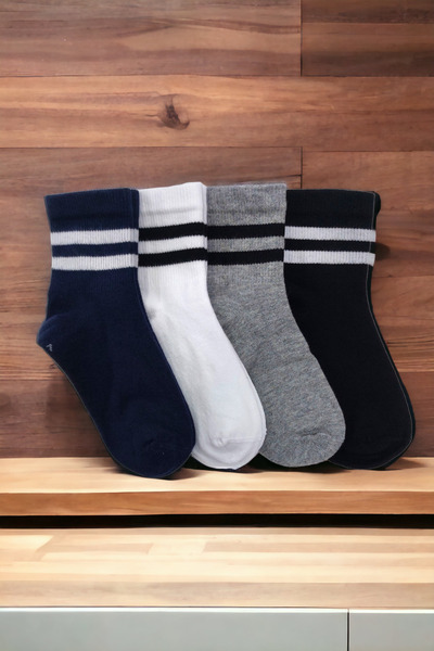 Ollero 4 чифта безшевни детски получорапи Колежански чорапи