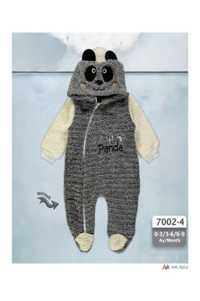İMT Unisex Bebek Welsoft Panda Pelüş Kostüm, Uyku Tulumu,bebek Tulumu 9-12,12...