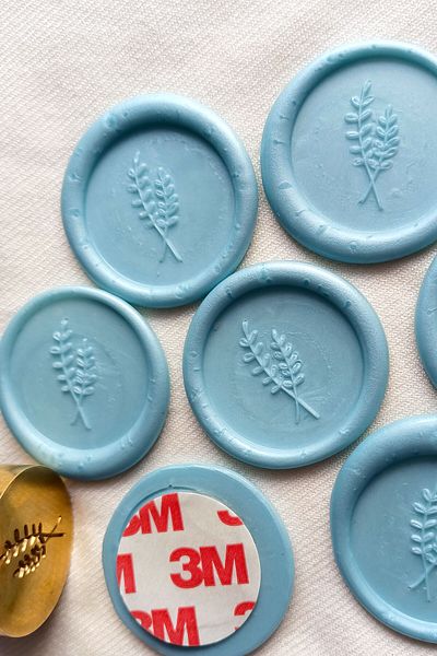 Dekorden Ready wax seal - Blue pearl 50 pieces