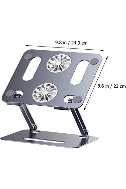 Coverzone Ποιοτική βάση ανεμιστήρα αλουμινίου για φορητό υπολογιστή για σημειωματάριο ρυθμιζόμενη 10-17 ιντσών P89F