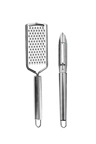 palmiyestore Steel Hand Grater and Peeler Set Steel Hand Grater and Peeler
