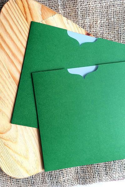Dekorden Green Invitation Envelope - 16x16 cm - 100 pieces