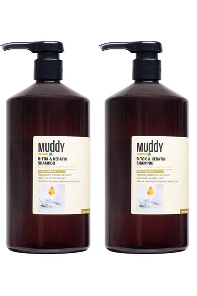 Muddy 1000 Ml B-tox & Keratin Shampoo - 2 Repairing and Nourishing