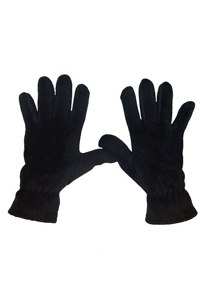 Mrey Men's Black Winter Thermal Fleece Gloves - Snow Mask Inside Biker Helmet - Black Beret Set of 3 Suit
