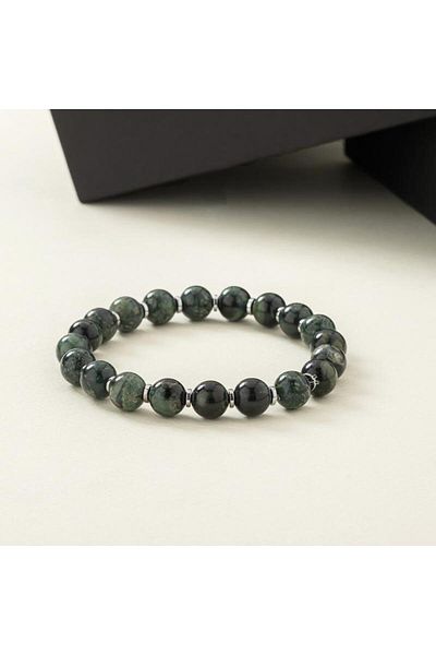 Gümüş Pazarım Green Jasper Stone Natural Stone Bracelet