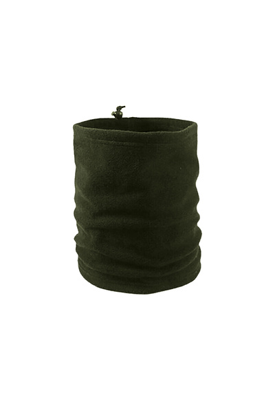 Mrey Khaki 2-Piece Unisex Winter Thermal Fleece Stringed Beret Hat with Neck Collar Scarf for Men Women Beanie