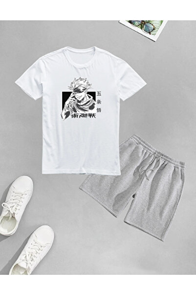 AY MONTANA Σετ σορτς-μπλουζάκι με στάμπα LUNAVISTA Unisex Satoru Gojo