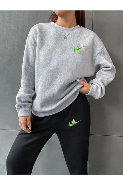 AY MONTANA LUNAVISTA Women's Rick & Morty Printed Sweatshirt Bottom Top Tracksuit Set