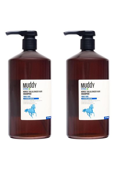 Muddy Horse Tail&Longer Hair Shampoo - 1000 Ml 2 Pieces Horse Tail Shampoo
